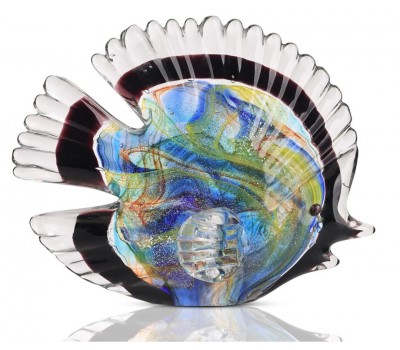 Стеклянная фигурка Рыбка в стиле Мурано. 15х4х13 см Ruff Fish Color