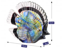 Стеклянная фигурка Рыбка в стиле Мурано. 15х4х13 см Ruff Fish Color