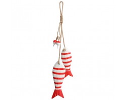 Декоративные деревянные рыбы 43 см (комплект 2шт в связке) COLOR/RED