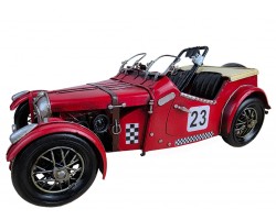 Ретро модель гоночного автомобиля 1949 MG TC RACECAR, металл 30х12х11см, ручная работа Ретро модель гоночного автомобиля 1949 MG TC RACECAR, металл 30х12х11см, ручная работа