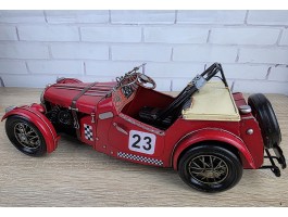 Ретро модель гоночного автомобиля 1949 MG TC RACECAR, металл 30х12х11см, ручная работа