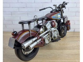 Модель мотоцикла HARLEY FLSTC 2001г. 40x20x22 см, металл. ручная работа ART1447
