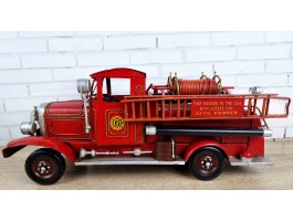 Коллекционная модель пожарного  автомобиля RED MACK PIRSCH 1928 г., металл 42х15х18см