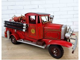 Коллекционная модель пожарного  автомобиля RED MACK PIRSCH 1928 г., металл 42х15х18см