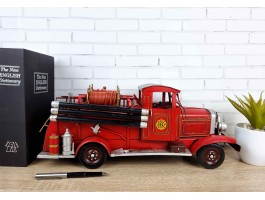 Коллекционная модель пожарного  автомобиля RED MACK PIRSCH 1928 г., металл 42х15х18см