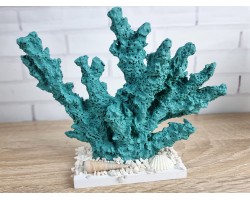 Декоративный Коралл на подставке  18х15х6 см, L/Green.   Морской декор