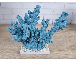Декоративный Коралл на подставке  18х15х6 см, L/Blue.   Морской декор