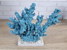 Декоративный Коралл на подставке  18х15х6 см, L/Blue.   Морской декор