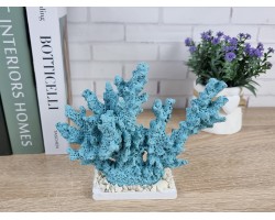 Декоративный Коралл на подставке  18х15х6 см, L/Blue.   Морской декор