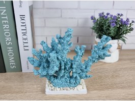 Декоративный Коралл на подставке  18х15х6 см, L/Blue.   Морской декор