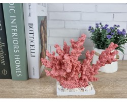 Декоративный Коралл на подставке  18х15х6 см, RED.  Морской декор