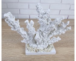 Декоративный Коралл на подставке  18х15х6 см, White.  Морской декор
