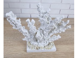 Декоративный Коралл на подставке  18х15х6 см, White.  Морской декор