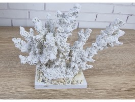 Декоративный Коралл на подставке  18х15х6 см, White.  Морской декор