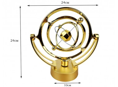 Маятник - вечный двигатель Космос Gold (24х24х10 см) пластик, работает от USB