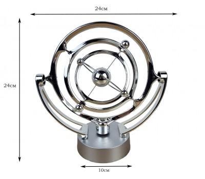 Маятник - вечный двигатель Космос NEW (24х24х10 см) пластик, работает от USB