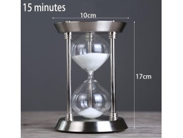 Часы песочныe 15 минут, Silver  (17х10х10)см метал
