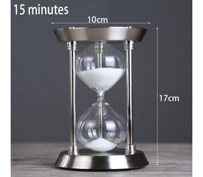 Часы песочныe 15 минут, Silver  (17х10х10)см метал