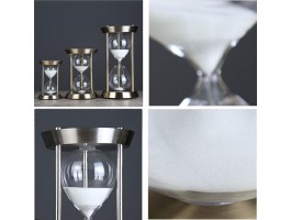 Часы песочныe 15 минут, Silver  (17х10х10)см метал