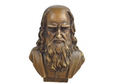 Бюст Леонардо да Винчи, бронза 10х9х5 см Антик вес 430гр. Бюст Леонардо да Винчи, бронза 10х9х5 см Антик вес 430гр.