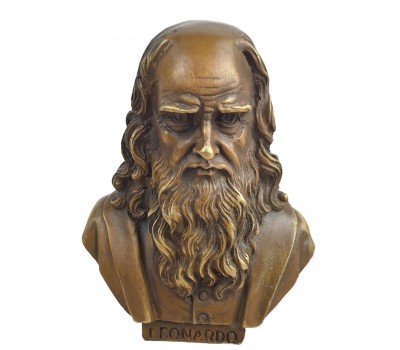 Бюст Леонардо да Винчи, бронза 10х9х5 см Антик вес 430гр. Бюст Леонардо да Винчи, бронза 10х9х5 см Антик вес 430гр.