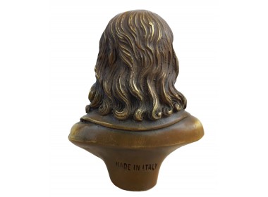 Бюст Леонардо да Винчи, бронза 10х9х5 см Антик вес 430гр. Бюст Леонардо да Винчи, бронза 10х9х5 см Антик вес 430гр.