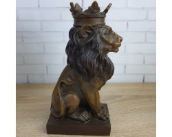 Лев в короне, бронза 22х11х8см вес 2450гр.