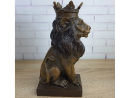 Лев в короне, бронза 22х11х8см вес 2450гр.