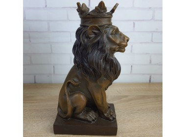 Лев в короне, бронза 22х11х8см вес 2450гр. Лев в короне, бронза 22х11х8см вес 2450гр.