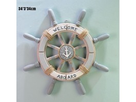 Штурвал морской. 34х34х3 см, дерево, декор