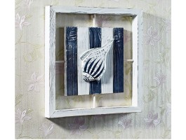 Панно декоративное РАКУШКА РАПАН, дерево, 32x32x3см