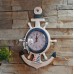 Часы  Штурвал и Якорь 34x22x3 см, дерево SHIP&FISH
