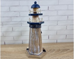 Декоративный Маяк 27x11x11см, Дерево,  ручная работа, ANCHOR