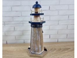Декоративный Маяк 27x11x11см, Дерево, ручная работа, SHIP