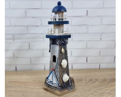 Декоративный Маяк 27x11x11см, Дерево, ручная работа, SHIP