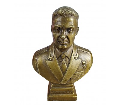 Бюст Генерал Маргелов В.Ф. Бронза, высота 14см. Антик