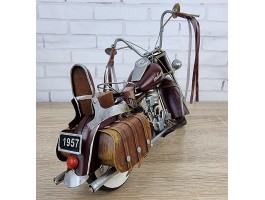 Фигурка мотоцикл BROWN INDIAN, Металл 33х17х20см, Коллекционная модель Art 1284