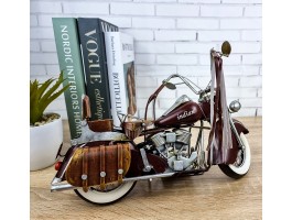 Фигурка мотоцикл BROWN INDIAN, Металл 33х17х20см, Коллекционная модель Art 1284