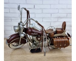 Фигурка мотоцикл BROWN INDIAN, Металл 33х17х20см, Коллекционная модель Art 1284