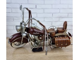 Фигурка мотоцикл BROWN INDIAN, Металл 33х17х20см, Коллекционная модель Art 1284