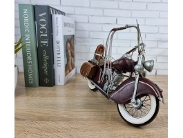 Фигурка мотоцикл BROWN INDIAN, Металл 33х17х20см, Коллекционная модель Art 1284