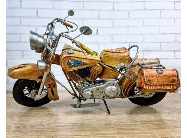 Фигурка мотоцикла YELLOW INDIAN MORTORCYCLE 43x18x25 см, металл. ручная работа ART1880