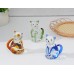 Кошка -Стеклянная фигурка в стиле Мурано. 5х2,5см,  ручная работа. Blue