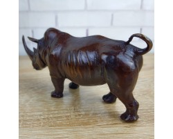 фигурка Носорог, бронза 16х5х8см вес 380гр.