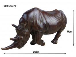 фигурка Носорог, бронза 20х6х9см вес 760гр. фигурка Носорог, бронза 20х6х9см вес 760гр.