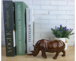 фигурка Носорог, бронза 20х6х9см вес 760гр.