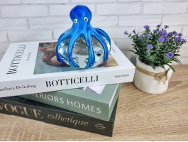 Осьминог на шаре- Стеклянная фигурка в стиле Мурано. 10х10х10см  Вес 900г