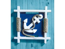 Набор декоративных морских панно, дерево, канат, 27см -4 шт. Набор декоративных морских панно, дерево, канат, 27см -4 шт.