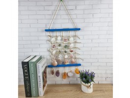 Морской декор, Подвес РАКУШКИ , 30х40см, Дерево, Ракушки, Джут