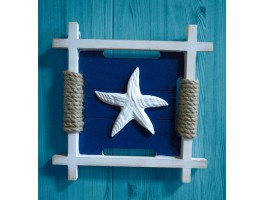 Набор декоративных морских панно, дерево, канат, 27см -4 шт. Набор декоративных морских панно, дерево, канат, 27см -4 шт.